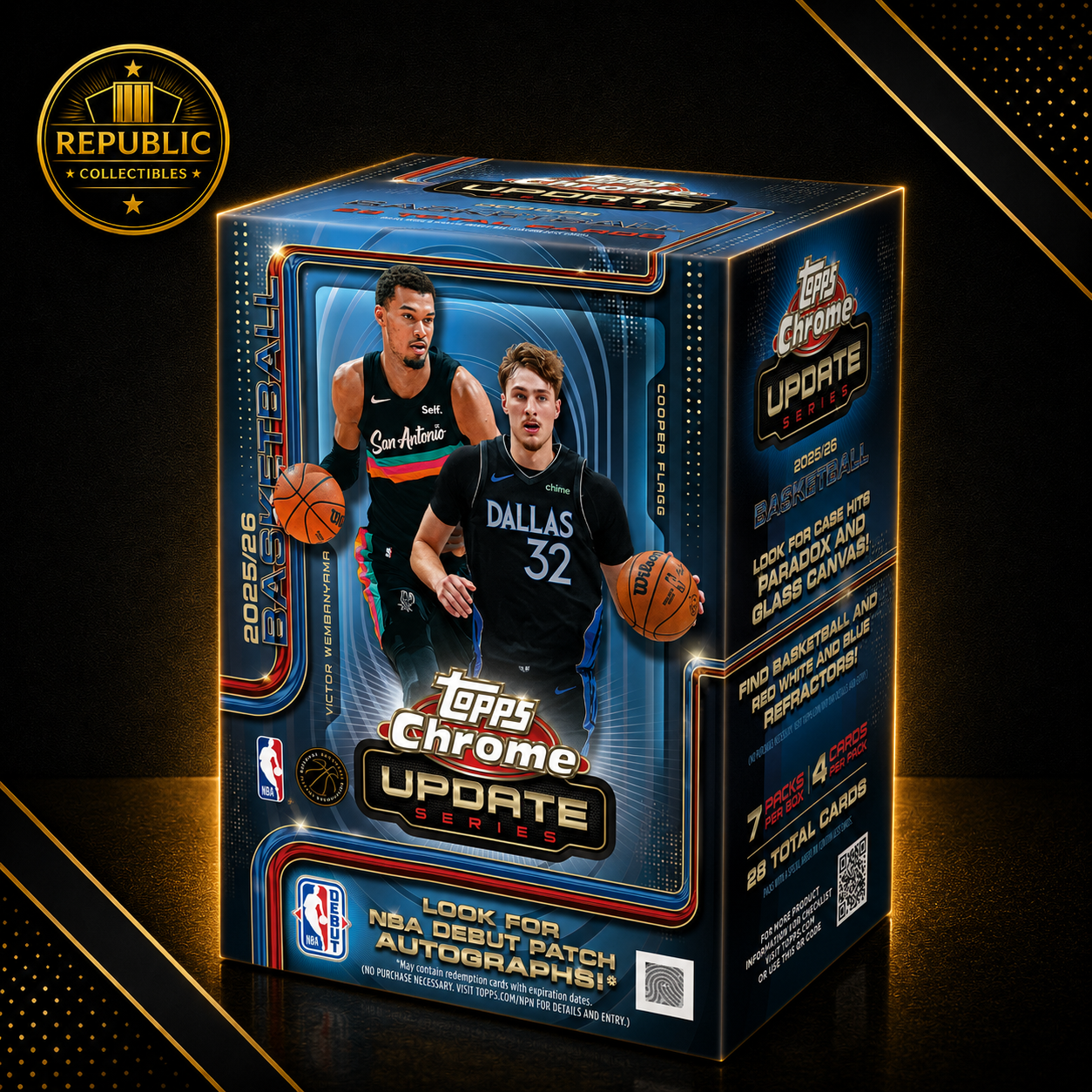 Topps 2025-26 Chrome Update Series Basketball Blaster Box